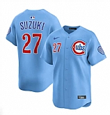 Men's Chicago Cubs #27 Seiya Suzuki Blue 2024-25 2nd Alternate Limited Stitched Jersey Dzhi,baseball caps,new era cap wholesale,wholesale hats